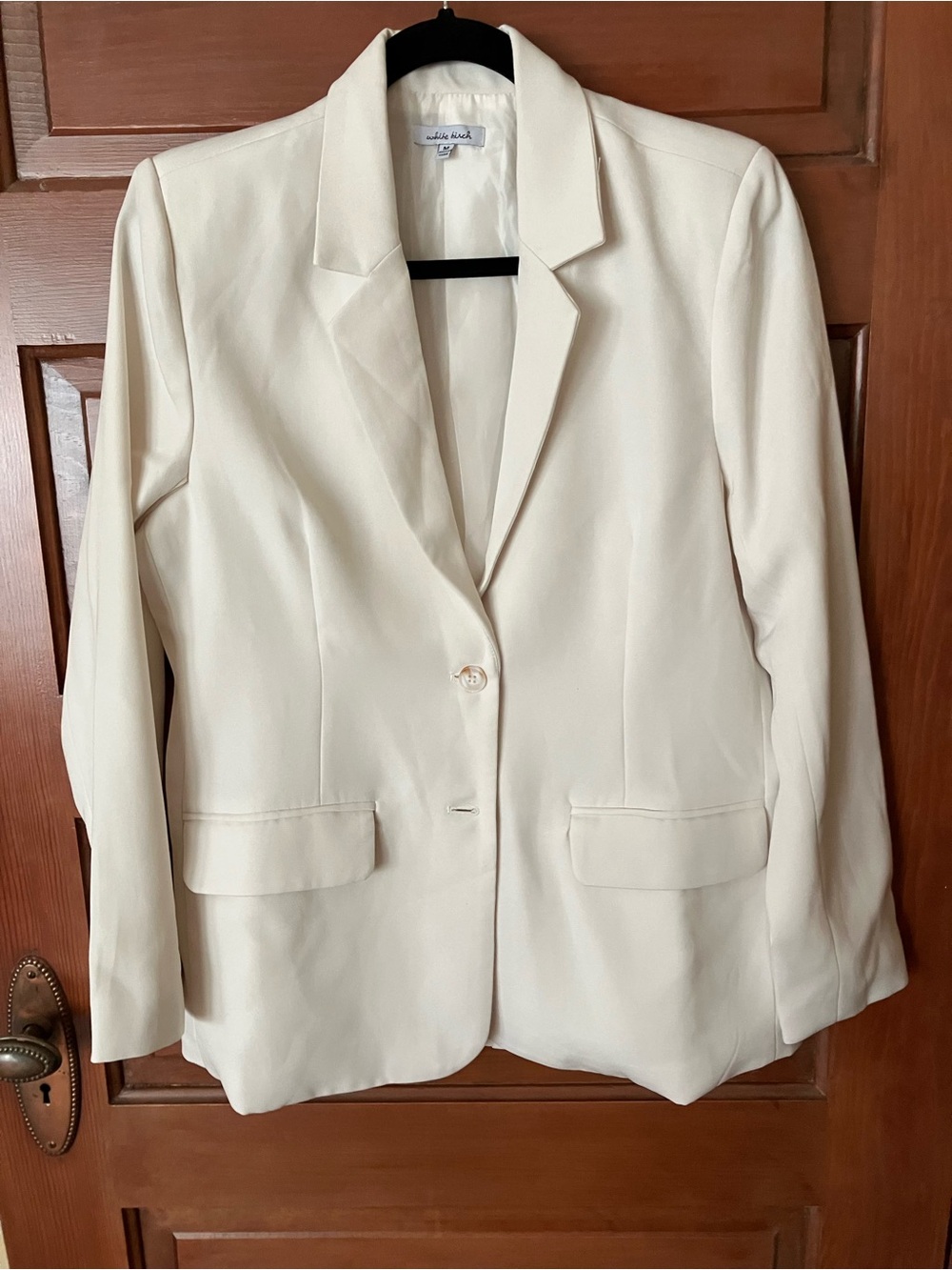 White Birch Cream Blazer Size Medium